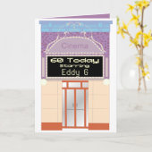 Naam in Klantgerichte Lichten Kaart (Gele Bloem)