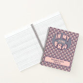 Naam in mijn tijdperk Mideeuw Modern Roze Paarse Notitieboek (Binnen)