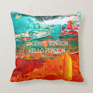 Naam in ruste Funny Goodbye Tension Artsy Painted Kussen