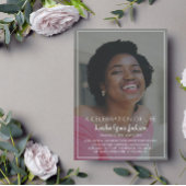 Naam in Script Photo Celebration of Life Kaart