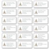 Naam individuele ontvanger Adres kerstboom Sticker (Voorkant)