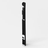 NAAM INITIAAL BLACK ZEBRA STRIPES Case-Mate iPhone CASE (Achterkant/links)