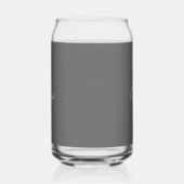 Naam initiaal | Charcoal Grey Beverage Blikvorm Glas (Links)