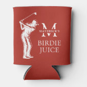 Naam & Initiaal Grappige Vogeltje Sap Golf Blikjeskoeler (Voorkant)