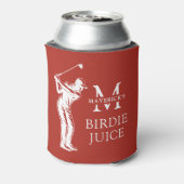 Naam & Initiaal Grappige Vogeltje Sap Golf Blikjeskoeler (Blikje Achterkant)