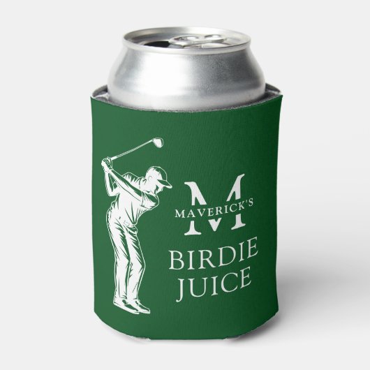 Naam & Initiaal Grappige Vogeltjes Sap Golf Blikjeskoeler (Blikje Voorkant)