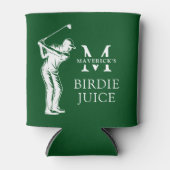 Naam & Initiaal Grappige Vogeltjes Sap Golf Blikjeskoeler (Voorkant)