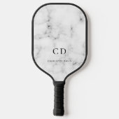 Naam initiaal marmer monogram pickleball paddle (Achterkant)