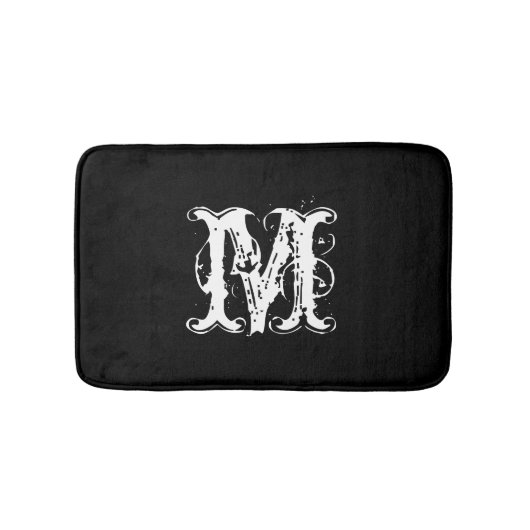 naam initiaal monogram badmat monogram (Voorkant)