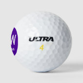 Naam Initiaal Paars Golfballen (Logo)