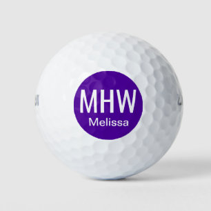 Naam Initiaal Paars Golfballen