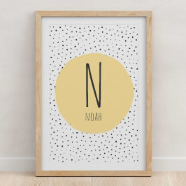 Naam Initiaal Print - Kinderkamer - Kinderkamer