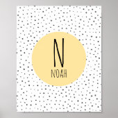 Naam Initiaal Print - Kinderkamer - Kinderkamer (Voorkant)