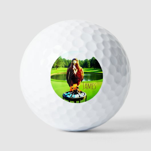 Naam/ Initiaal Rode Staart Havik Golfballen (Voorkant)