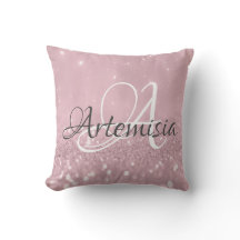 Naam Initiaal Roze Roze Blush Glitter