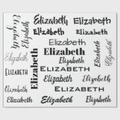 Naam Initialen Berichtpatroon Gepersonaliseerde ca Cadeaupapier (Vlak)