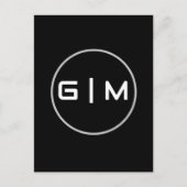 Naam initialen briefkaart (Voorkant)