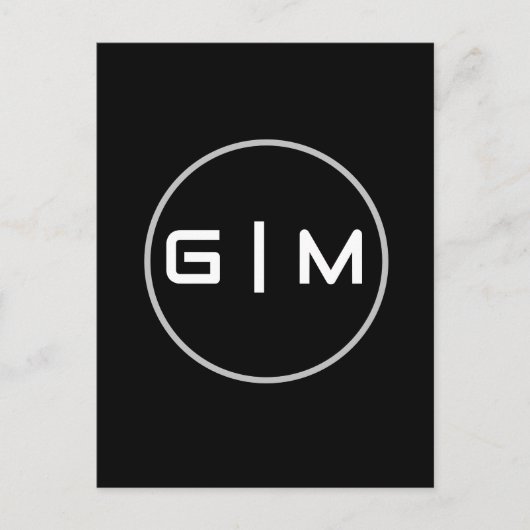 Naam initialen briefkaart (Voorkant)