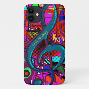 naam initialen clave musical note Case-Mate iPhone case