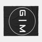 Naam initialen fleece deken (Voorkant (Horizontaal))
