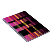 Naam Initialen of Word & Modern Weaving Stripes Notitieboek (Rechterzijde)