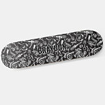 Naam Initialen toevoegen, zwarte grijze auto-onder Persoonlijk Skateboard<br><div class="desc">Voeg om het even welke naam of initialen toe u op dit geweldige ontwerp wilt - zie mijn opslag voor veel meer gepersonaliseerde skateboard design en Skateboard T-Shirts,  Hoodies,  Backpacks,  Blankets en meer.</div>