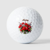 Naam/ Initieel Bloemengolfballen Golfballen (Voorkant)