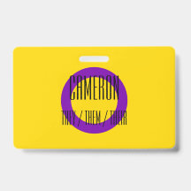 Naam intersex vlag / Pronoun Badge