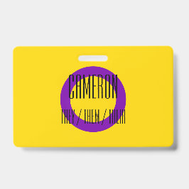 Naam intersex vlag / Pronoun Badge