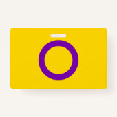 Naam intersex vlag / Pronoun Badge (Achterkant)