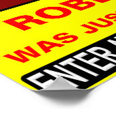 (Naam invoegen) badkamerwaarschuwingsbord Poster (Hoek)