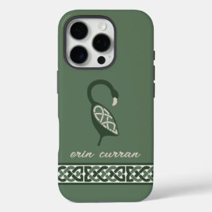 Naam Irish Knot Border Decorative Bird iPhone 16 Pro Hoesje