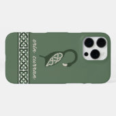 Naam Irish Knot Border Decorative Bird iPhone Hoesje (Achterkant horizontaal)