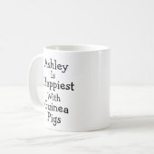 Naam is het gelukkigst bij cavia's koffiemok (Voorkant links)