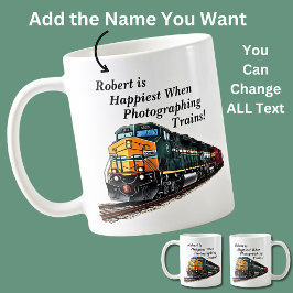 Naam is het gelukkigst bij het fotograferen van tr koffiemok