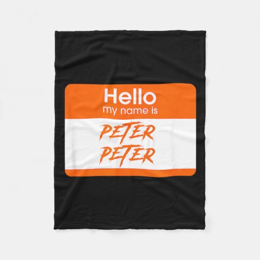 Naam is Peter Peter Pumpkin Eater Grappig Hallowee Fleece Deken (Voorkant)