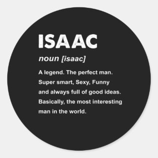 Naam Isaac Ronde Sticker