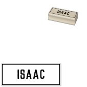 Naam Isaac Rubberstempel (Gestempeld)