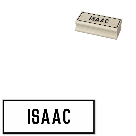 Naam Isaac Rubberstempel (Gestempeld)