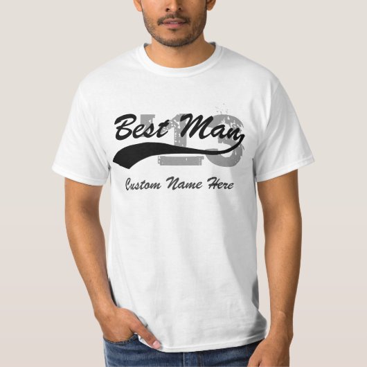 Naam/jaar Best Man T-shirt (Voorkant)