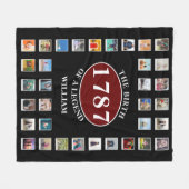 Naam jaar en foto's bijvoegen: verjaardagscadeau fleece deken (Voorkant (Horizontaal))