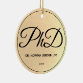 Naam Jaar Geel PhD Afstuderen Keramisch Ornament (Rechts)