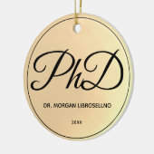 Naam Jaar Geel PhD Afstuderen Keramisch Ornament (Links)