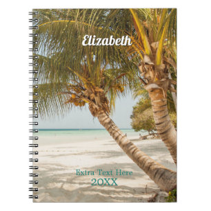 Naam/Jaar/Titel/Beach & Palms personaliseren Notitieboek