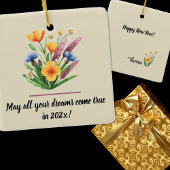 Naam, jaarrond display, 2026 Nieuwjaar Keramisch Ornament