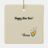 Naam, jaarrond display, 2026 Nieuwjaar Keramisch Ornament (Achterkant)