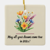 Naam, jaarrond display, 2026 Nieuwjaar Keramisch Ornament (Voorkant)