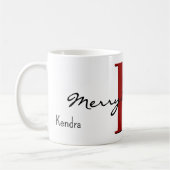 Naam, januari Garnet Birthstone | vrolijk kerstfee Koffiemok (Links)