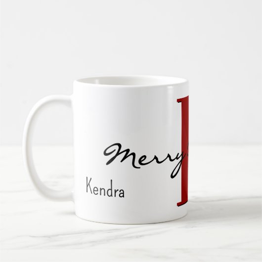 Naam, januari Garnet Birthstone | vrolijk kerstfee Koffiemok (Links)