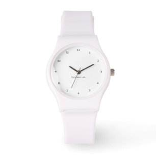 Naam je porty White Horloge